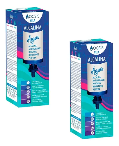 comprar 2 Vela Para Filtro Água Alcalina Com Magnesio Prata Carvão