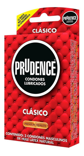 Caja De Condones Prudence Clásico Lubricados Con 3