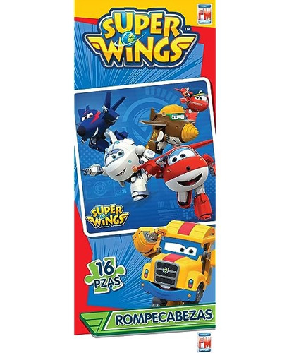 Juego De Mesa Rompecabezas Super Wings 16 Piezas Jett