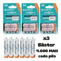 Comprar Baterías Recargables Aa Sony 6 Pilas\u002F 4.600 Mah 1.2 V