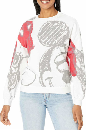 Polerón Desigual S Mickey Play Blanco