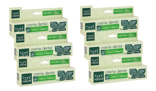 Kit C/ 6 Creme Dental Boni Natural Menta E Melaleuca 90g