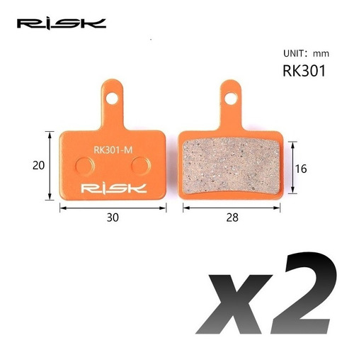 Pastillas Frenos Shimano B01s Metalicas Risk Rk301-m