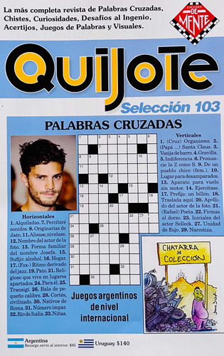 Quijote Selección Palabras Cruzadas N° 103- 50 Paginas