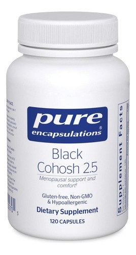 Cohosh Negro 2.5 Pure Encapsulations 120 Cápsulas