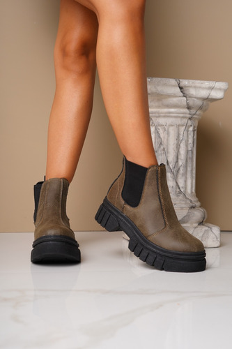 Bota Borcego Mujer Elastico Moda Comodas Noruega