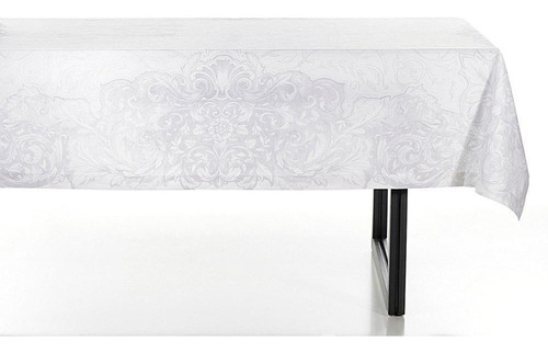 Toalha De Mesa Retangular Monreale Buddemeyer 160x270cm Cor Cinza