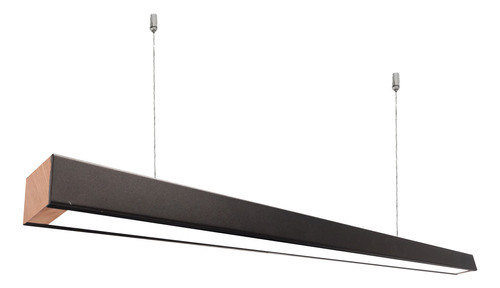 Lampara Colgante Escandinava Lineal Blanco Con Tubo Led 66cm