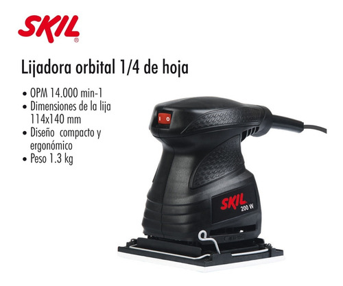 Lijadora Orbital Skil 7232ac 14000 Opm 200 W