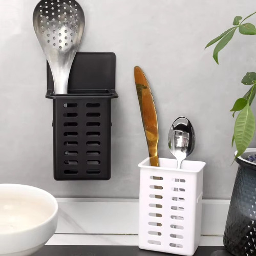 Set De 2 Cestos Para Cubiertos O Accesorios Blanco