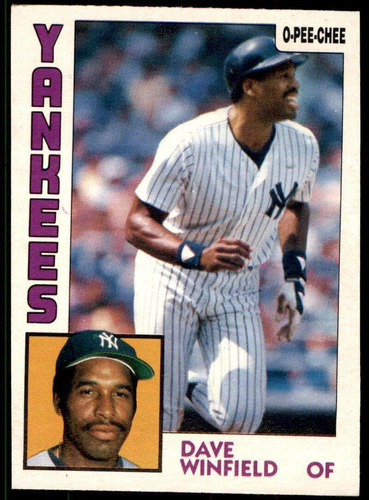1984 O-pee-chee 378 Dave Winfield Yankees De Nueva York Tarj