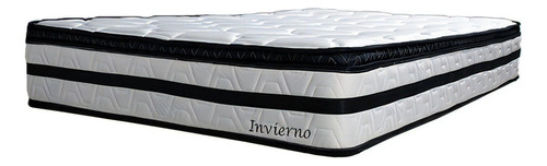 Colchon Invierno Con Pillow Top (resortado) Queen 160 X 190 Color Blanco