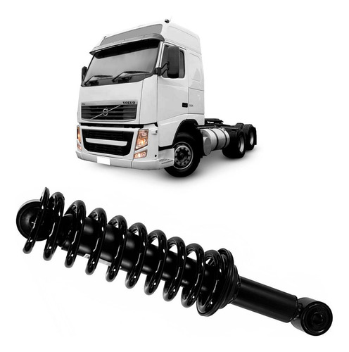 Amortecedor Cabine Volvo Fh12 Fh400 Fh520 Com Mola Traseiro