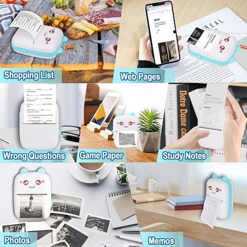 Imagen 3 de 9 de Mini Impresora Térmica Inalámbrica Portátil Bluetooth