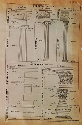 Lote Impresos Antiguos Columnas, Arcos Circa 1930 13 X 18 Cm