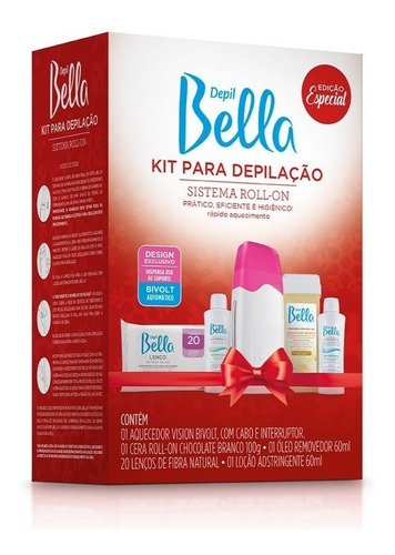 Kit Para Depilação Sistema Roll-on Cera Quente Bivolt - Depil Bella