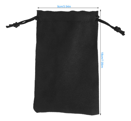 Bolsa De Regalo De Gamuza Suave De Doble Cara Con Cordón