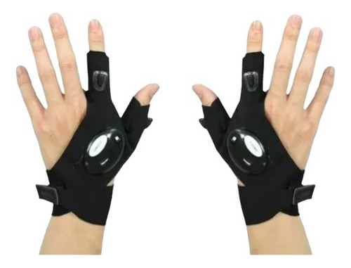 Guantes De Pesca Impermeables Con Linterna Led, Luz Nocturna