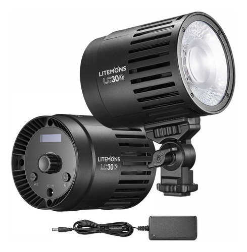 Iluminador Led Potente Pequeno Godox Litemons Lc30d Bivolt Cor da estrutura Preto Cor da luz Branco-frio 110V/220V