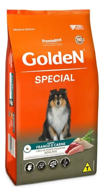 Ração Golden Special Cães Adultos Porte Pequeno Frango Carne 3kg