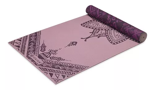 Tapete de ioga reversível Gaiam Premium de 6 mm (cores) cor lilás/Inner  Peace Lotus