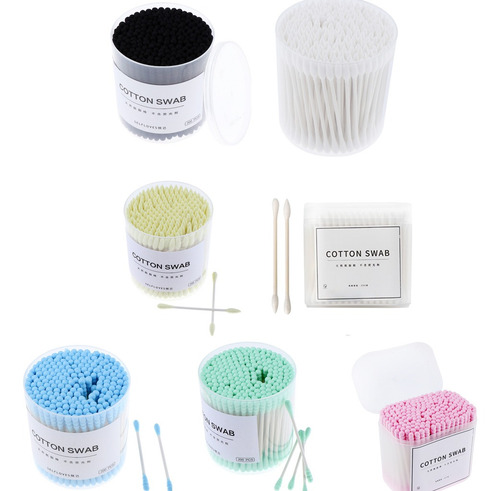 blanco 200PCS algod/ón palillo de madera esponjas de doble punta con la mejor calidad del algod/ón Heads multiprop/ósito Los hisopos de algod/ón est/ériles de seguridad altamente absorbente palillos