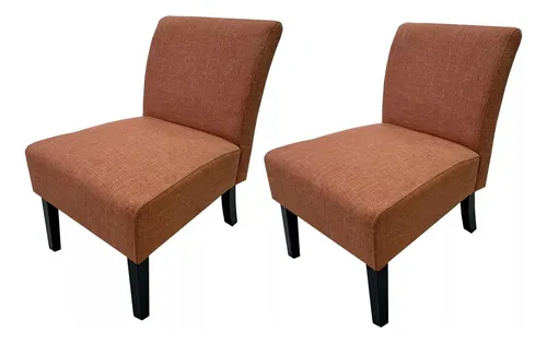 comprar Sillón Butaca Decorativa Pack X 2 Poltrona Tapizada Madera 