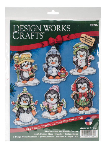 Design Works Crafts Kit Adorno Punto Cruz 3.5 In Pingüino