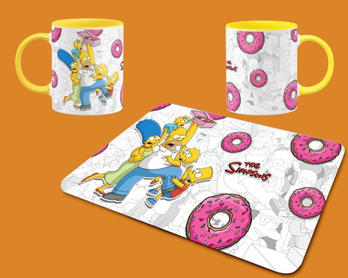 Taza Y Mouse Pad Simpson