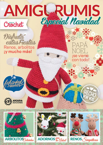 Revista Amigurumis Navidad Santa Arbolito Reno Adornos Fácil