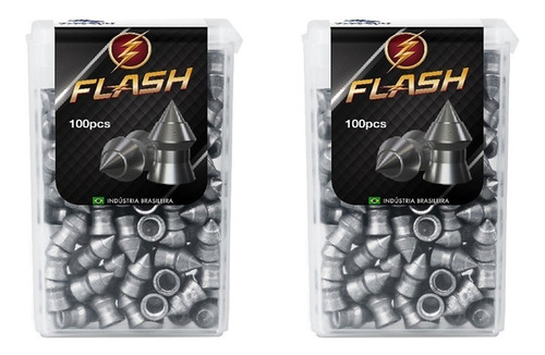 Kit 2 Chumbinho Flash 5.5mm 200 Unidades - Tacom