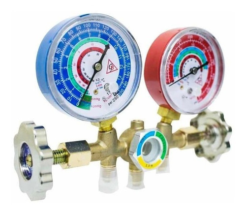 Imagen 3 de 3 de Juego Manometros Refrigeración Manifold R134a + Protectores