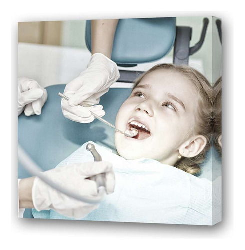 Cuadro 60x60cm Odontologia Infantil Niños Pediatria Sala