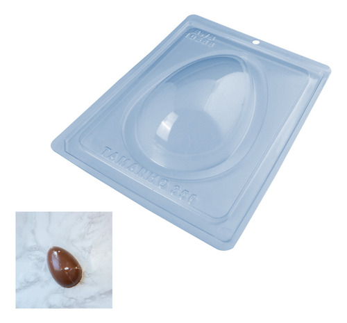 Forma De Acetato Ovo Liso 350g - R10588 - 1 Unidade Cor Transparente