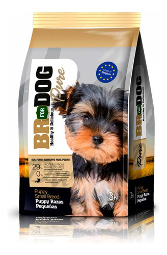 Concentrado Perro Br For Dog Pure Puppy Raza Pequeña 3 Kg