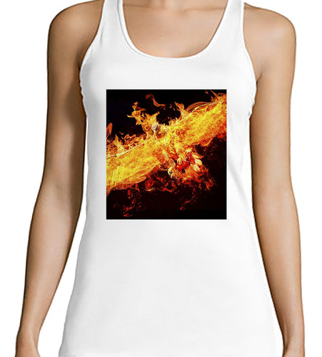 Musculosa Mujer Fuego Fenix Ave Pajaro Mitico Resurrección