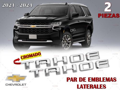 Par De Emblemas Tahoe 2021-2024 Cromado 