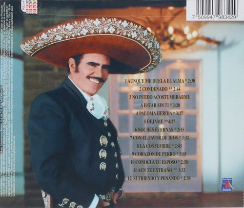 Vicente Fernández - Aunque Me Duela El Alma - Cd Disco