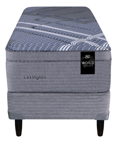 King Koil World Luxury Lexington 190x80cm 1 plaza gris de resortes con euro pillow
