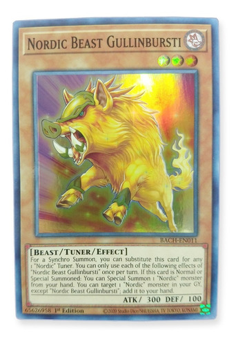 Yugi-oh! Nordic Beast Gullinbursti Bach-en011 Super