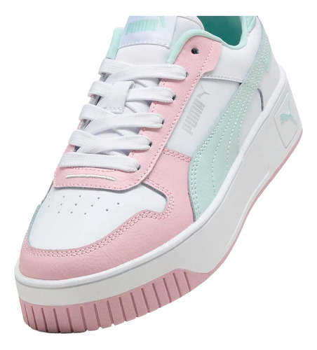 Puma Carina Street Jr Para Dama Color Blanco, Rosa, Verde