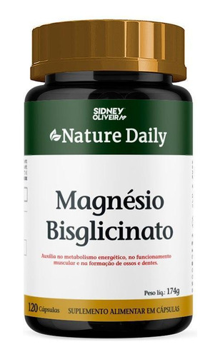 Magnésio Bisglicinato 120 Capsulas Nature Daily