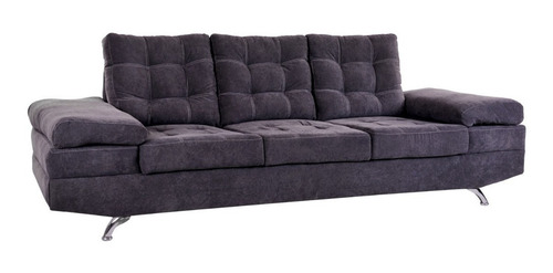 Sofá Salas Modernas Minimalistas Lounge Sillones Retro Color Gris Oxford