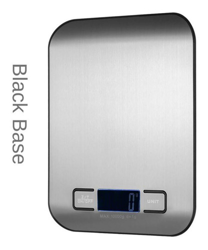 Plataforma de acero inoxidable balanza de cocina electrónica 10000g1g dispositivo 10kg de peso herramientas de medición de precisión de dieta alimentaria #Negro 