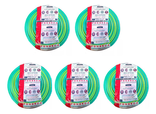 Pack De 5 Rollos Cable Certificado Fonseca 1x2,5mm Por E631