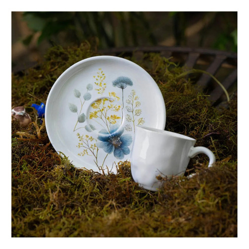 Conjunto com 6 Xícaras De Café com 6 Pires Bio Bella Porto Brasil
