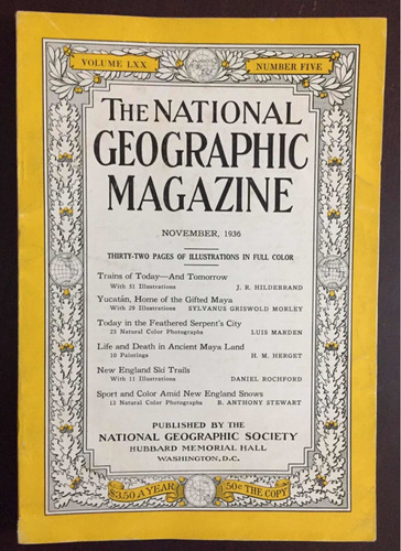 Revista National Geographic Nov 1936
