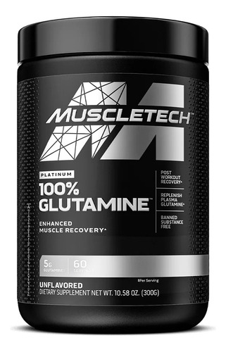 Glutamina Platinium 302 Gr Muscletech Ultra Pura Micronizada