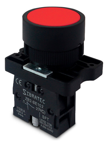 Botão De Comando Pulsador Plastico 1nf Xb2-ea42 - Vermelho