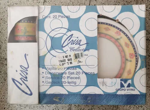 Vajilla crisa 20 piezas sales